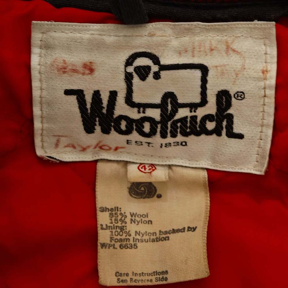 Vtg Woolrich 523 Mackinaw Cruiser Hunting Jacket Red Black Buffalo Plaid Size 42 - Picture 2 of 11